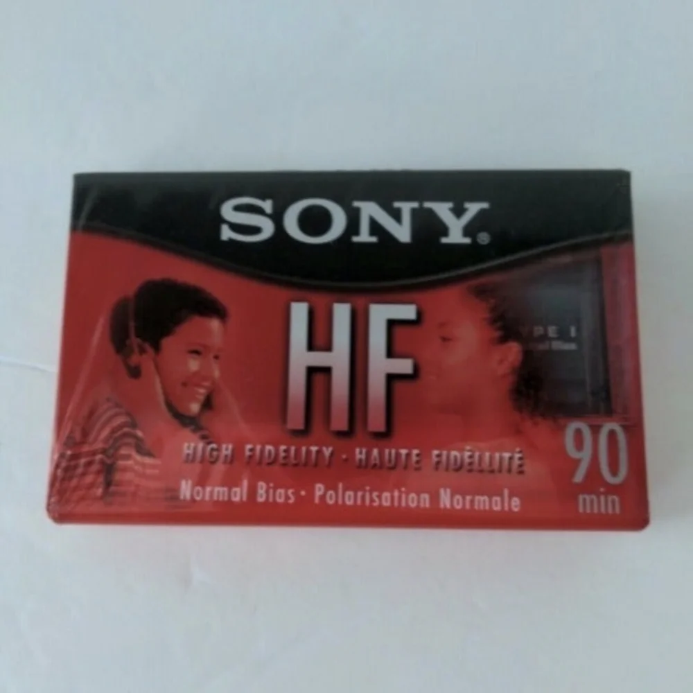 Sony Blank Cassette Tape HF90 Minute Blank Audio Cassette Tape Sealed